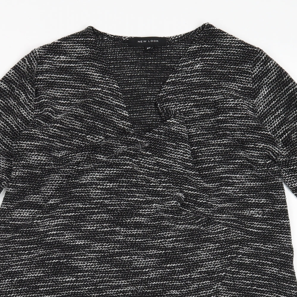 Womens UK Size XS New Look Black Cardigan Jumper