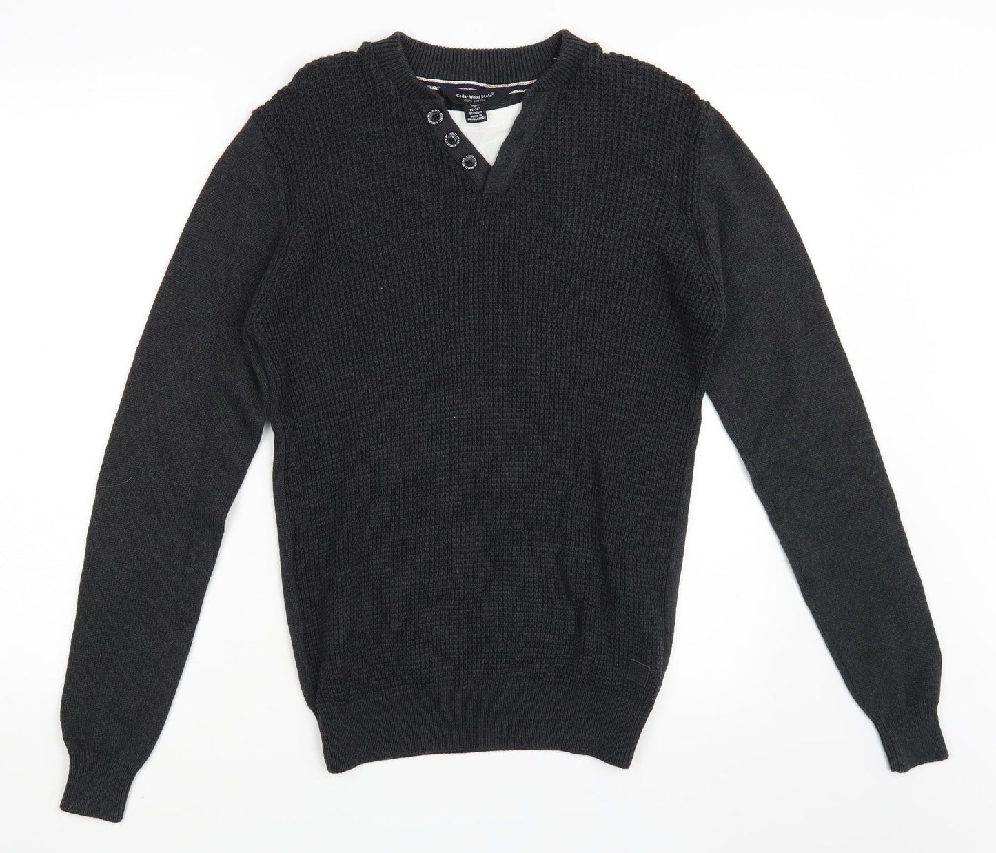 Cedar Wood State Mens Black   Pullover Jumper Size S