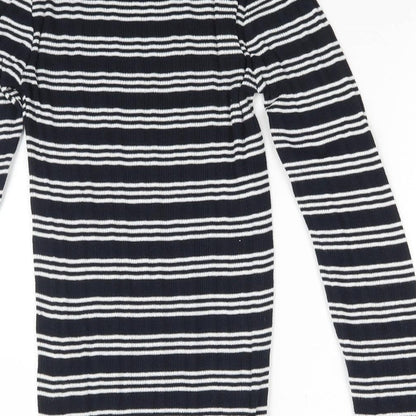 Primark Womens Multicoloured Striped  Pullover Sweatshirt Size 2XS