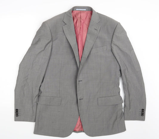 Mens UK Size 40 M&S Regular Grey Suit Jacket