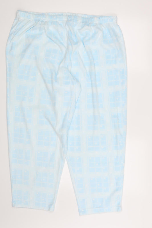 Bonmarché Womens Blue Argyle/Diamond  Jogger Trousers Size 20 L26 in