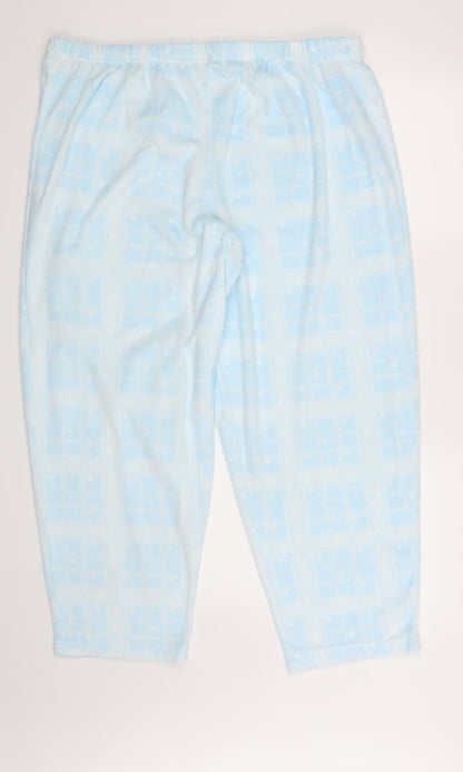 Bonmarché Womens Blue Argyle/Diamond  Jogger Trousers Size 20 L26 in