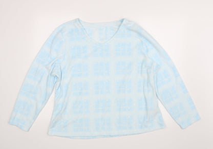 Bonmarché Womens Blue Argyle/Diamond  Pullover Sweatshirt Size 20