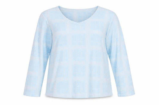 Bonmarché Womens Blue Argyle/Diamond Pullover Sweatshirt Size 20