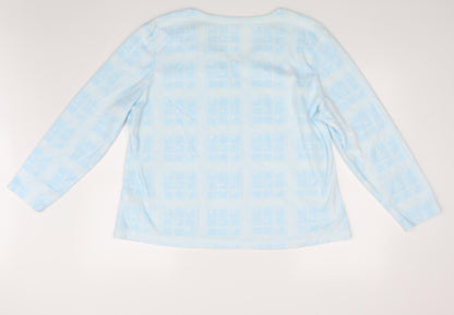 Bonmarché Womens Blue Argyle/Diamond  Pullover Sweatshirt Size 20