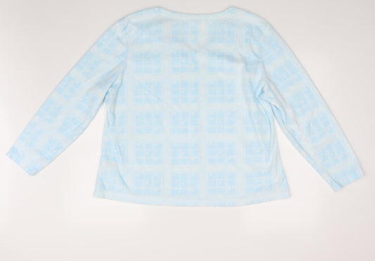 Bonmarché Womens Blue Argyle/Diamond  Pullover Sweatshirt Size 20