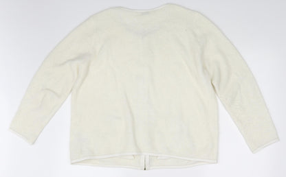 Classic Womens Beige   Full Zip Jumper Size 20
