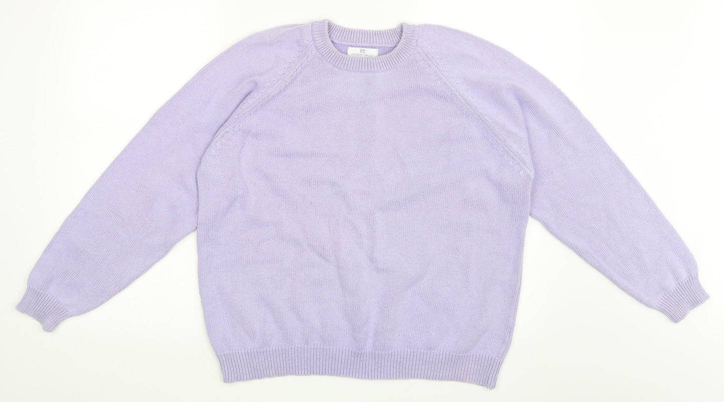 Womens UK Size 14 Essentials Blue Pullover Jumper