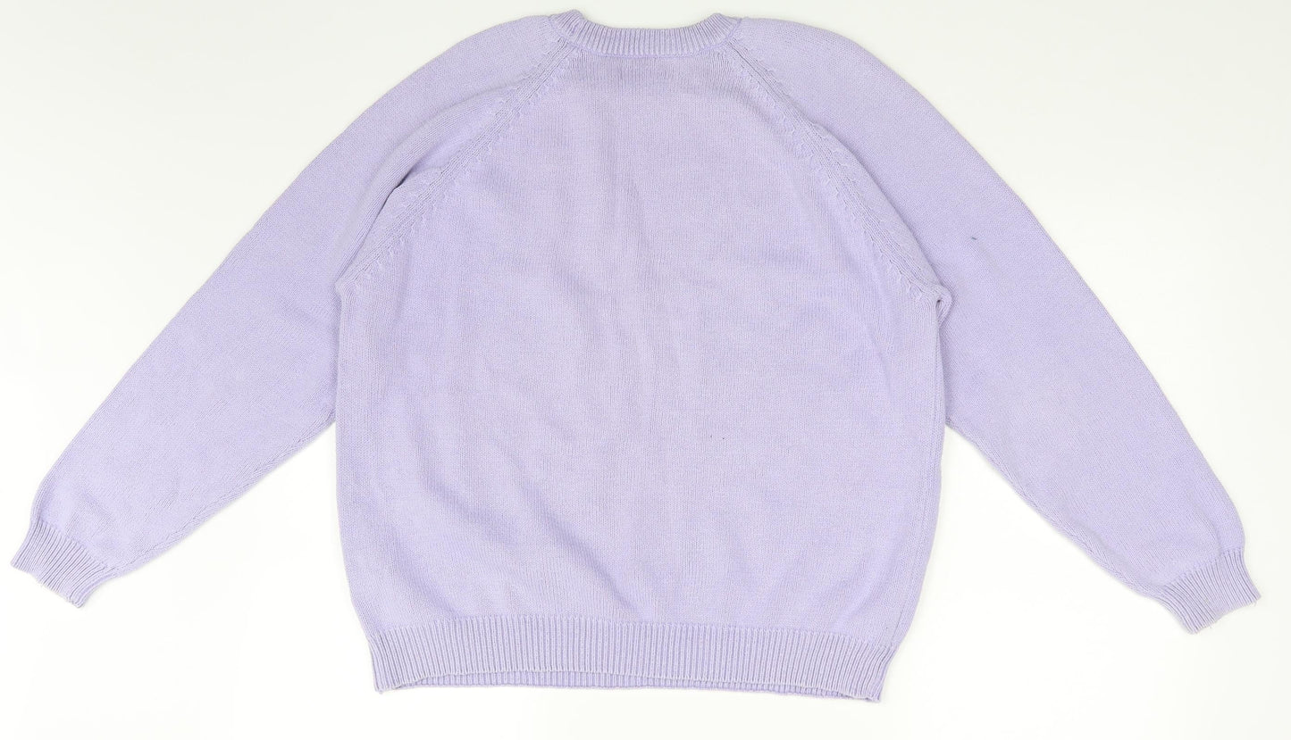 Womens UK Size 14 Essentials Blue Pullover Jumper
