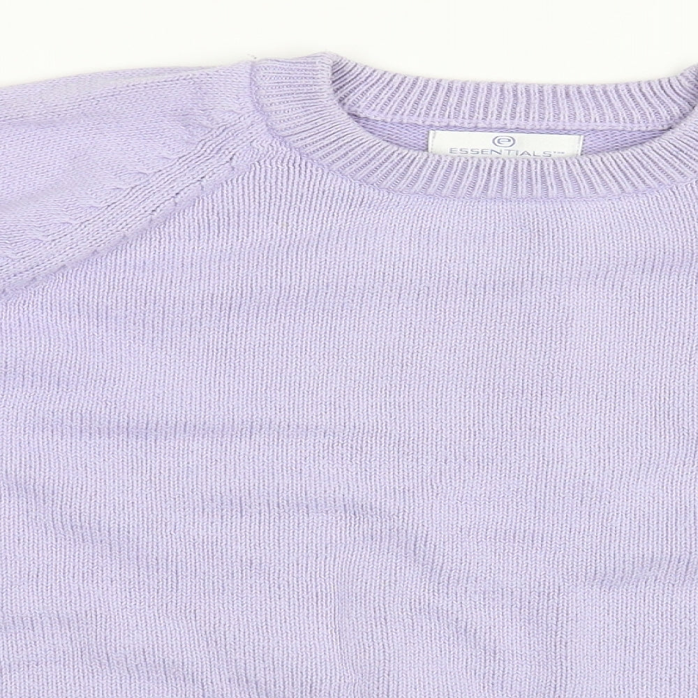 Womens UK Size 14 Essentials Blue Pullover Jumper