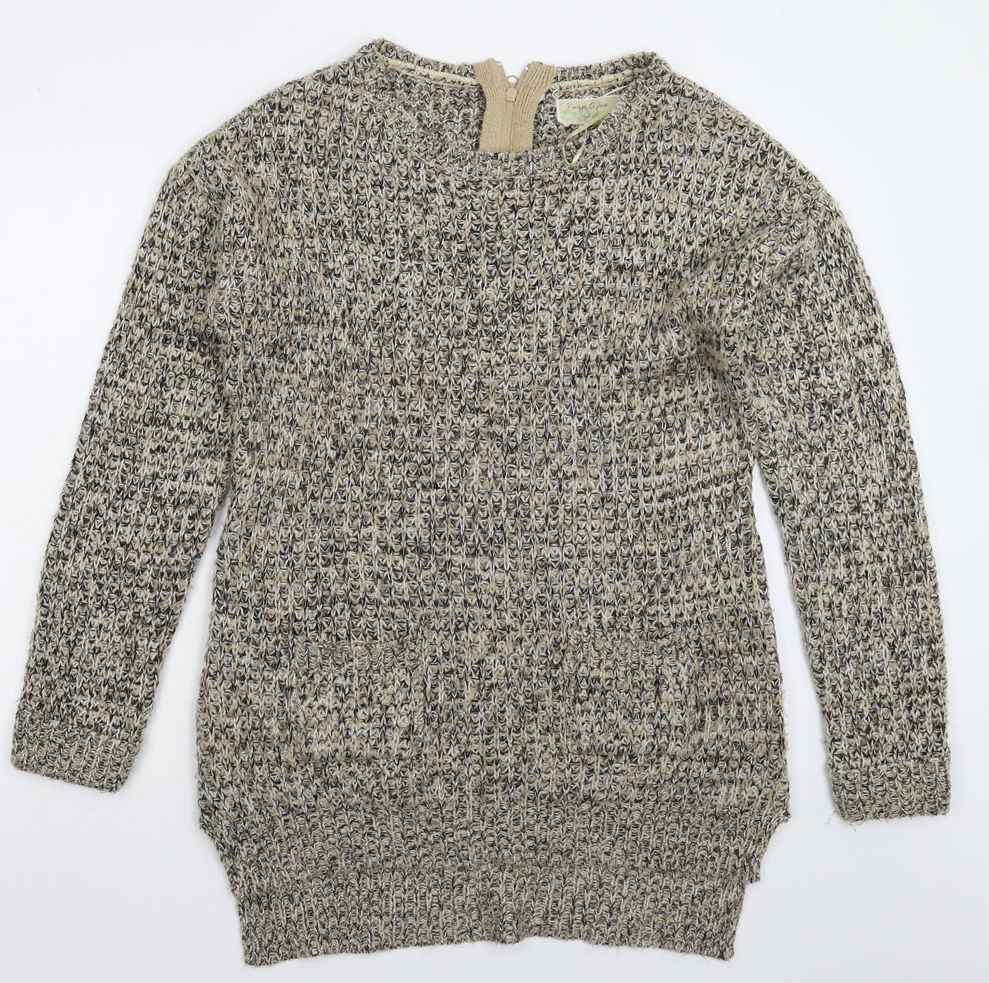 Vintage Couture Womens Grey  Knit Pullover Jumper Size 14