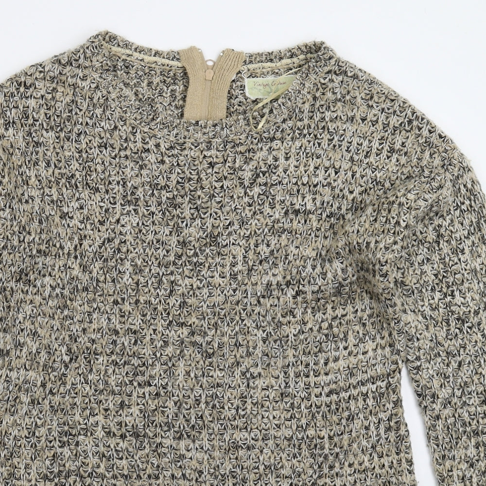 Vintage Couture Womens Grey  Knit Pullover Jumper Size 14