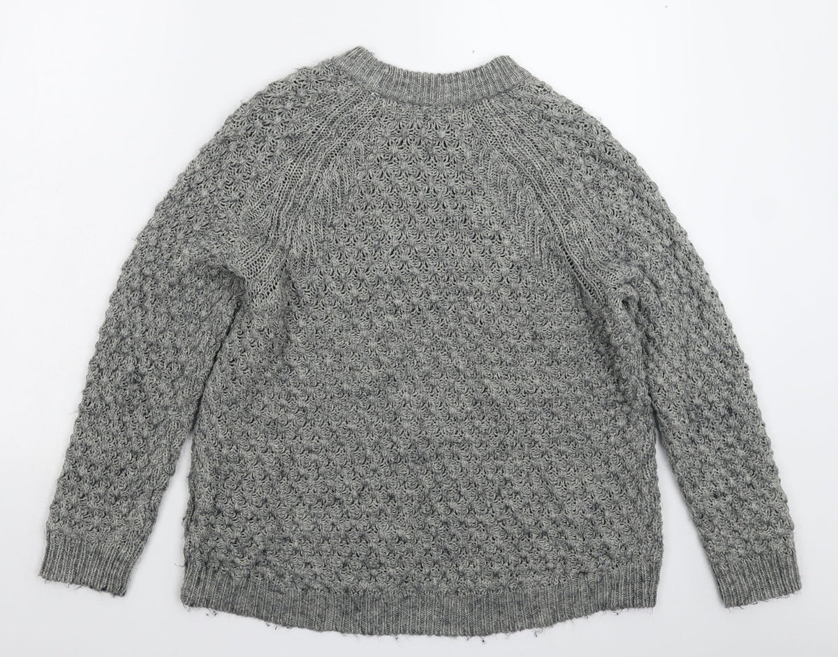 H&M Womens Grey  Knit Pullover Jumper Size S