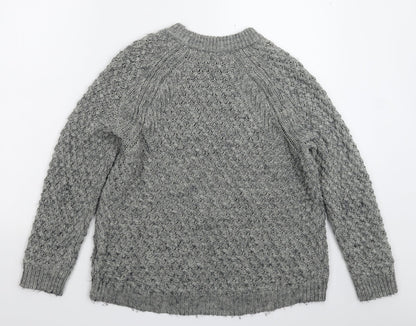 H&M Womens Grey  Knit Pullover Jumper Size S