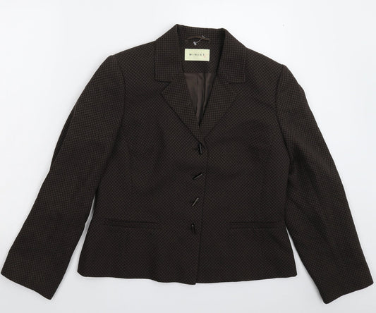 Minuet Womens Grey Striped  Jacket Suit Jacket Size 14