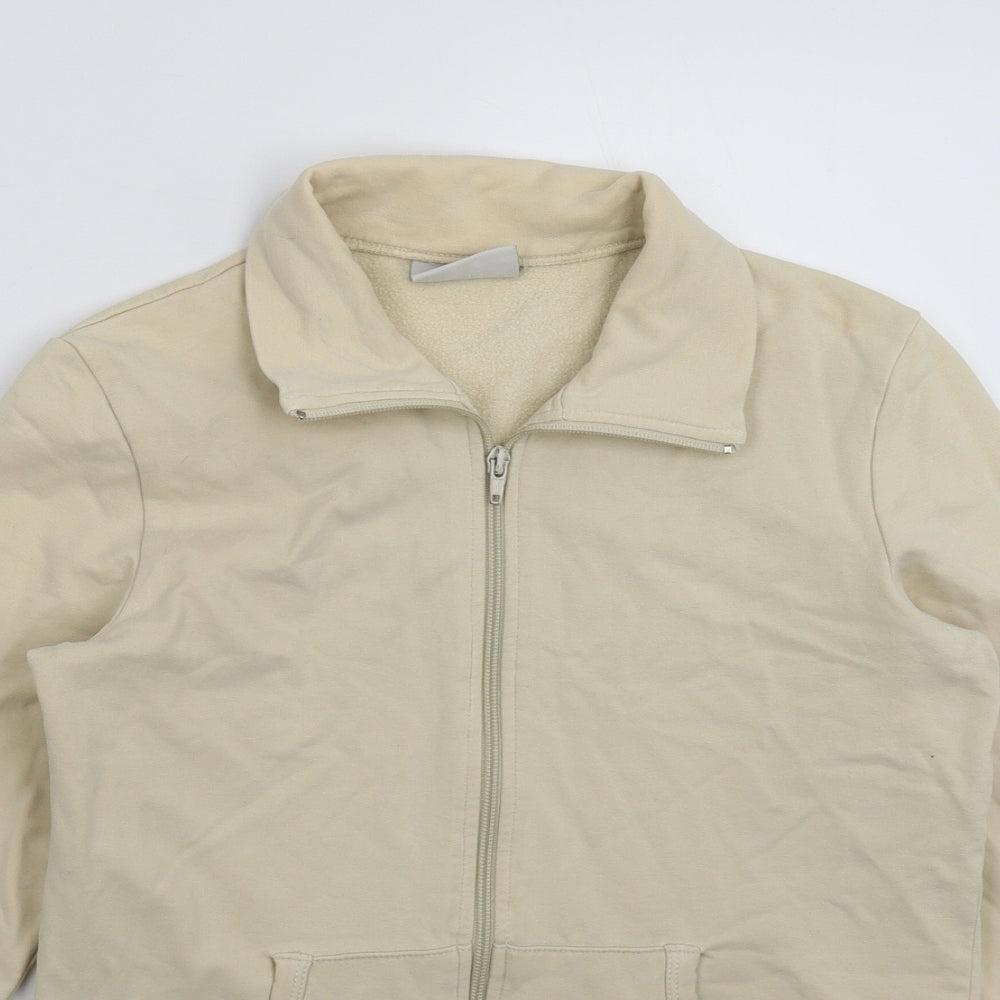 Close-up detail of Logg women’s beige jacket, size M