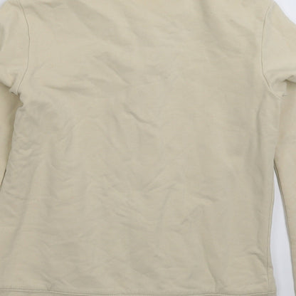Brand and care label for Logg women’s beige jacket, size M