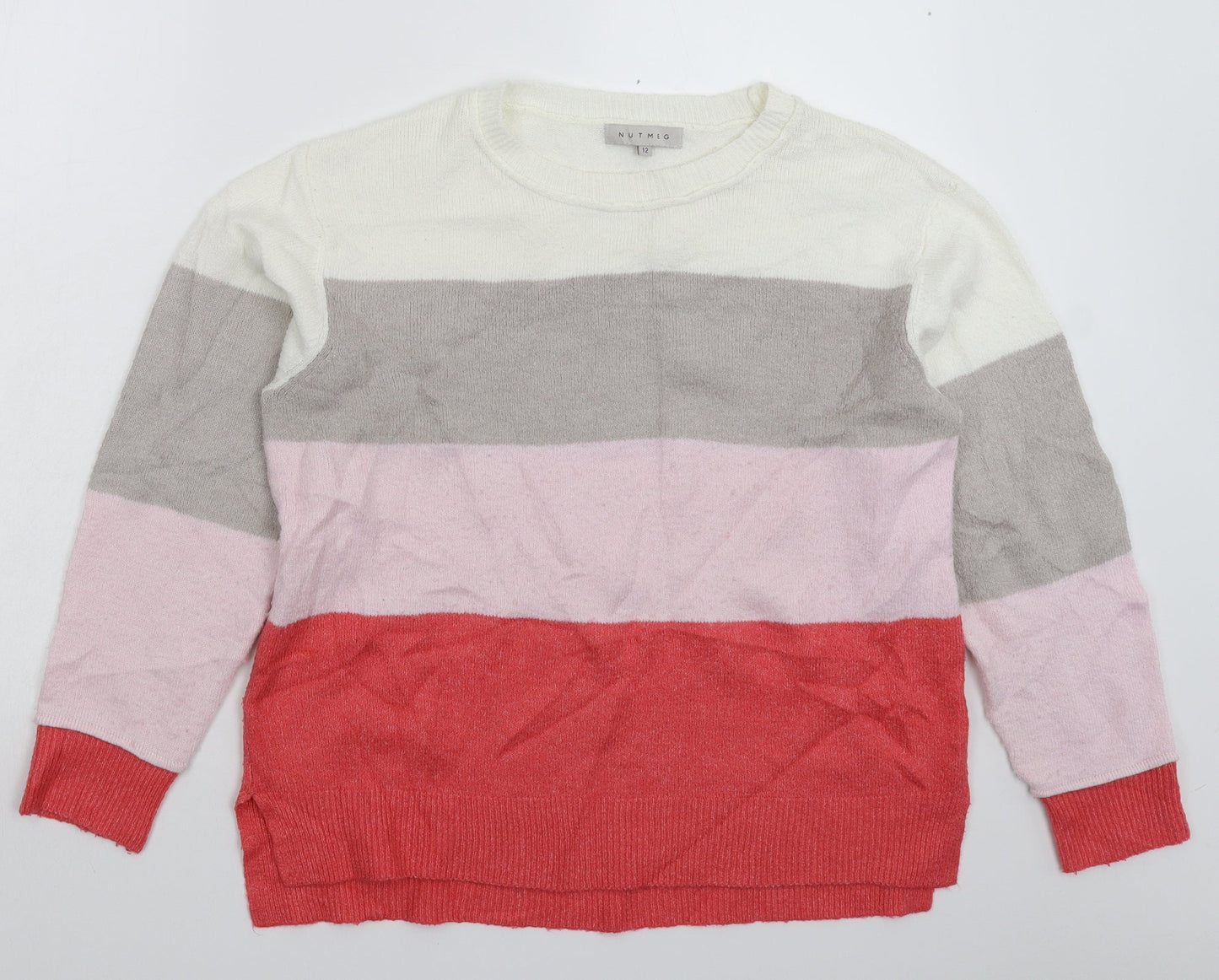 Nutmeg Womens Multicoloured  Knit Pullover Jumper Size 12