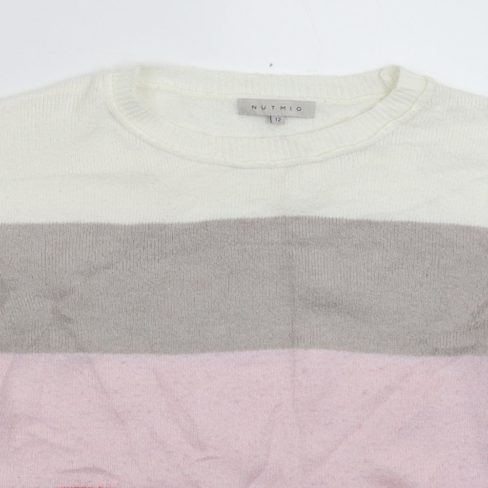 Nutmeg Womens Multicoloured  Knit Pullover Jumper Size 12