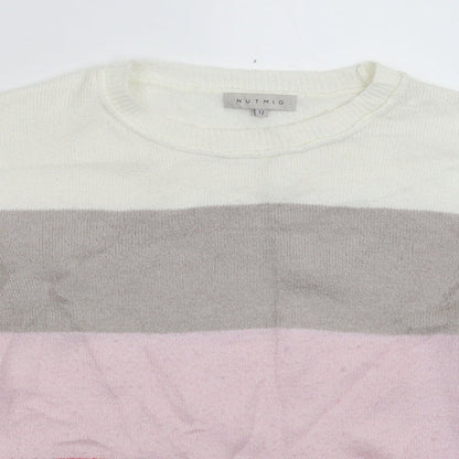 Nutmeg Womens Multicoloured  Knit Pullover Jumper Size 12