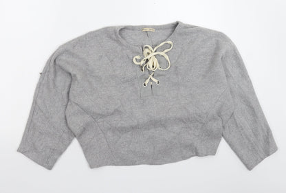 Womens UK Size S Zara Grey Pullover Jumper
