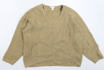 Womens UK Size S H&M Beige Pullover Jumper