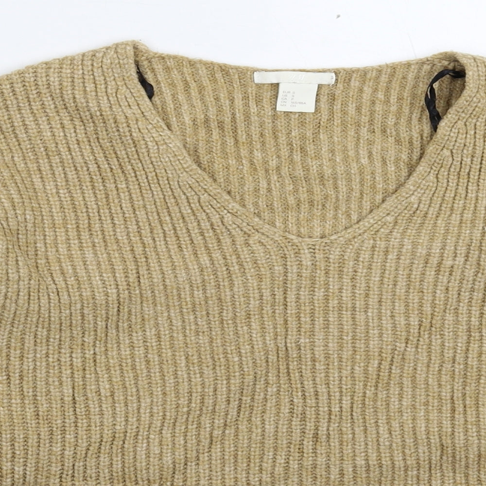 Womens UK Size S H&M Beige Pullover Jumper