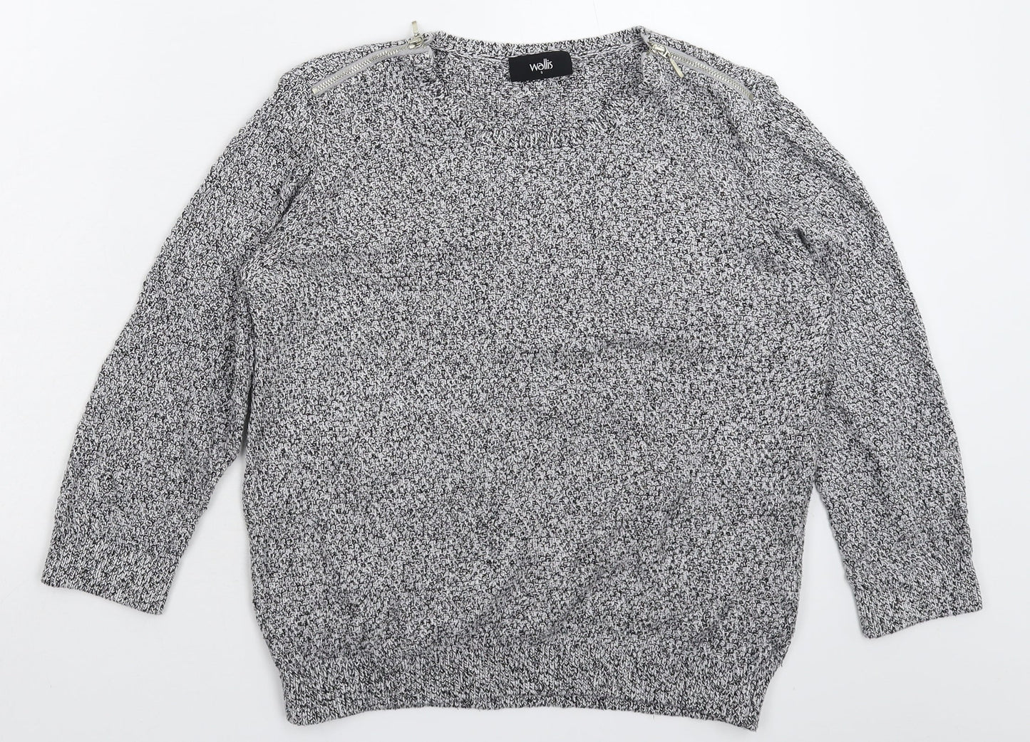 Womens UK Size S Wallis Grey Pullover Jumper