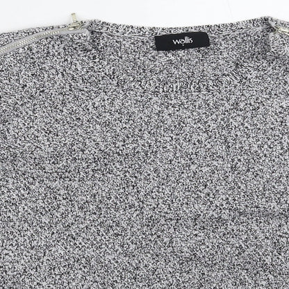 Womens UK Size S Wallis Grey Pullover Jumper