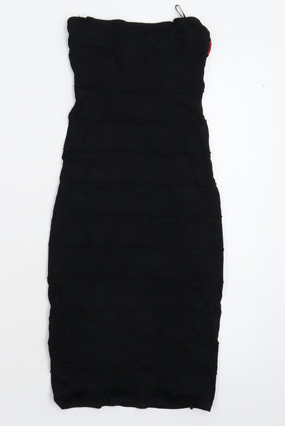 H&M Womens Black Striped  Bodycon  Size XS