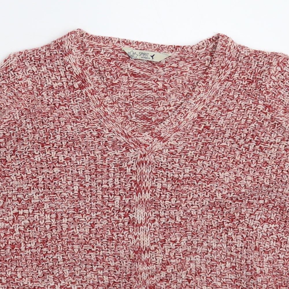 Womens UK Size 10 M&Co Pink Pullover Jumper
