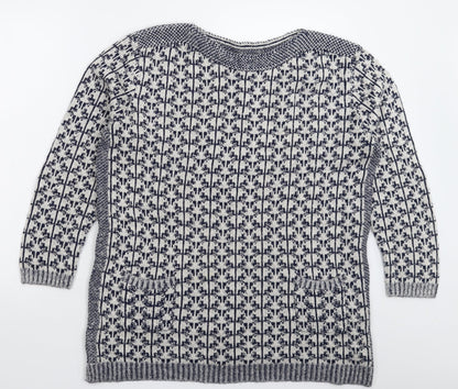 Womens UK Size 14 Marks and Spencer White Pullover Jumper