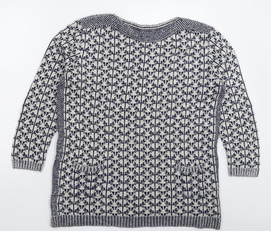 Womens UK Size 14 Marks and Spencer White Pullover Jumper