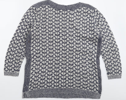 Womens UK Size 14 Marks and Spencer White Pullover Jumper
