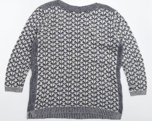 Womens UK Size 14 Marks and Spencer White Pullover Jumper