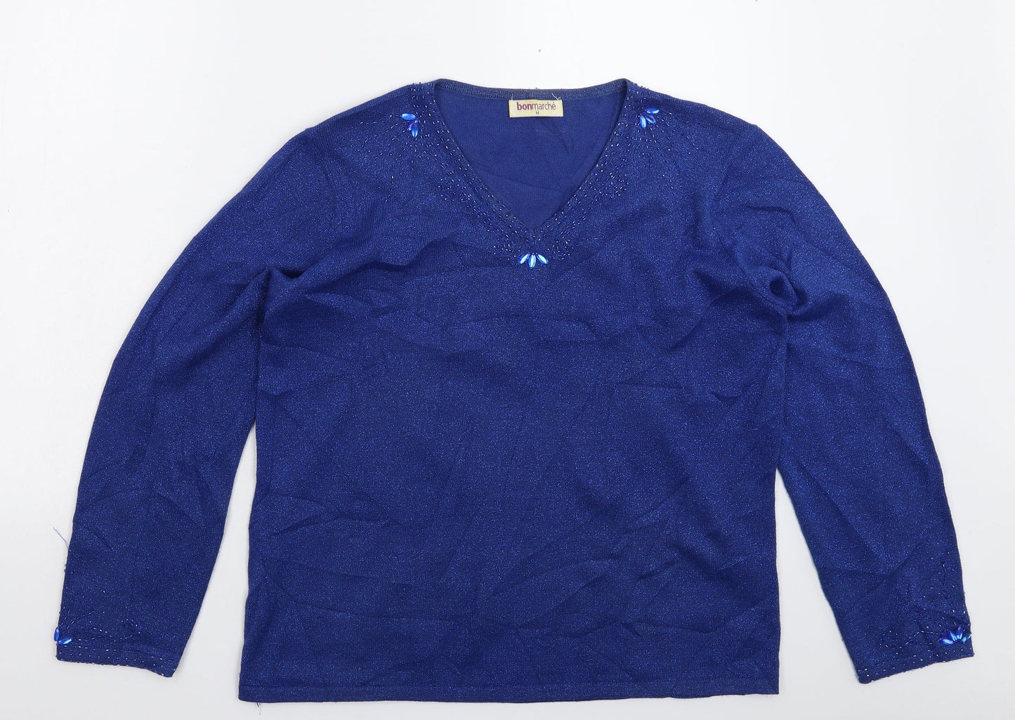 Womens UK Size M Bonmarché Blue Pullover Jumper