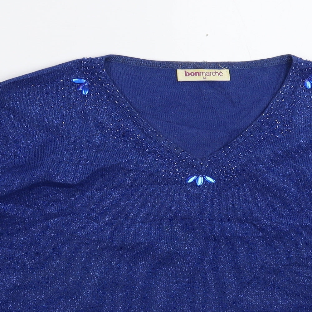 Womens UK Size M Bonmarché Blue Pullover Jumper