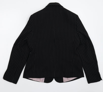 Dorothy Perkins Womens Black Striped  Jacket Suit Jacket Size 14