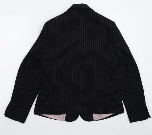 Dorothy Perkins Womens Black Striped  Jacket Suit Jacket Size 14