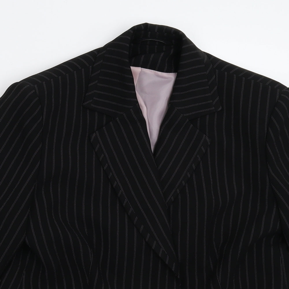 Dorothy Perkins Womens Black Striped  Jacket Suit Jacket Size 14