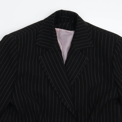 Dorothy Perkins Womens Black Striped  Jacket Suit Jacket Size 14