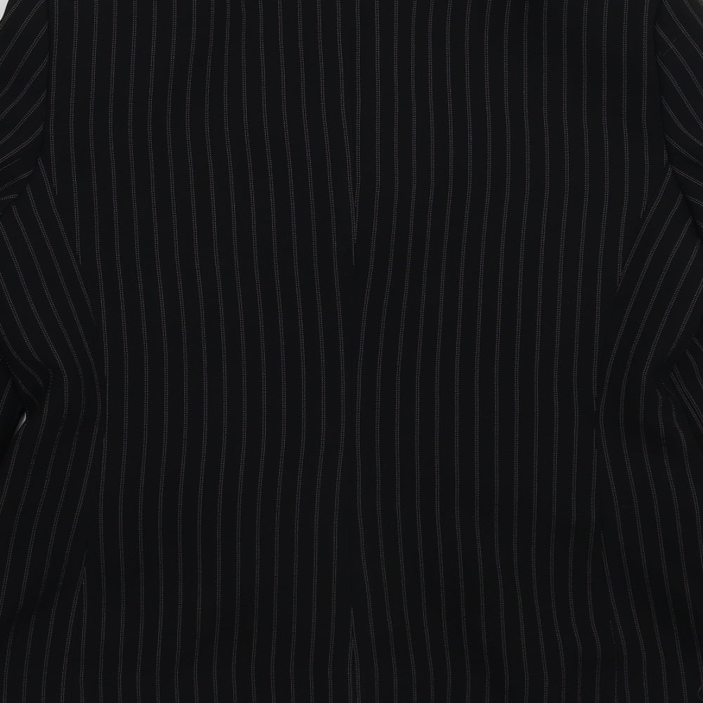 Dorothy Perkins Womens Black Striped  Jacket Suit Jacket Size 14