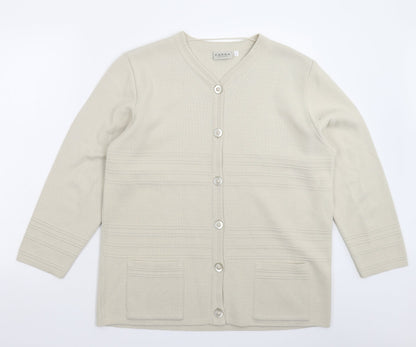 C&A Womens Grey  Knit Cardigan Jumper Size L