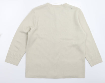 C&A Womens Grey  Knit Cardigan Jumper Size L