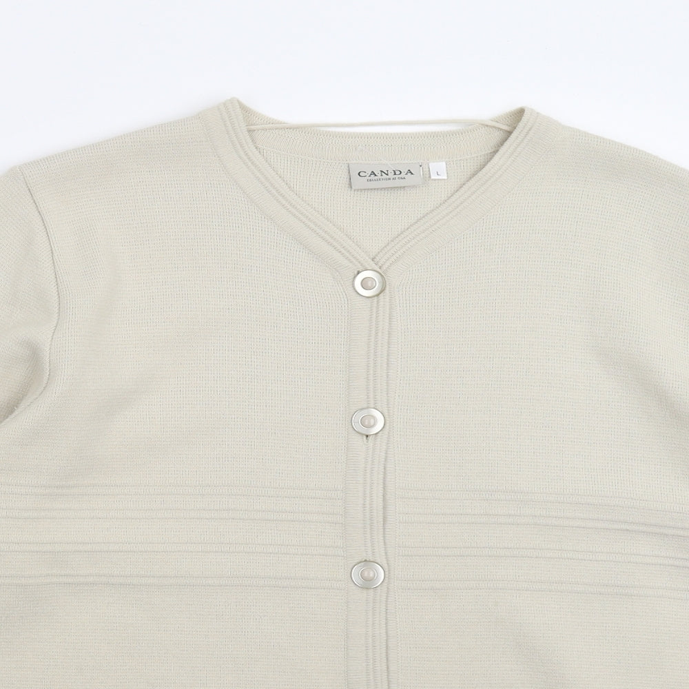 C&A Womens Grey  Knit Cardigan Jumper Size L