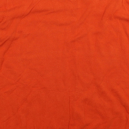 Womens UK Size L Preworn Orange Pullover Jumper