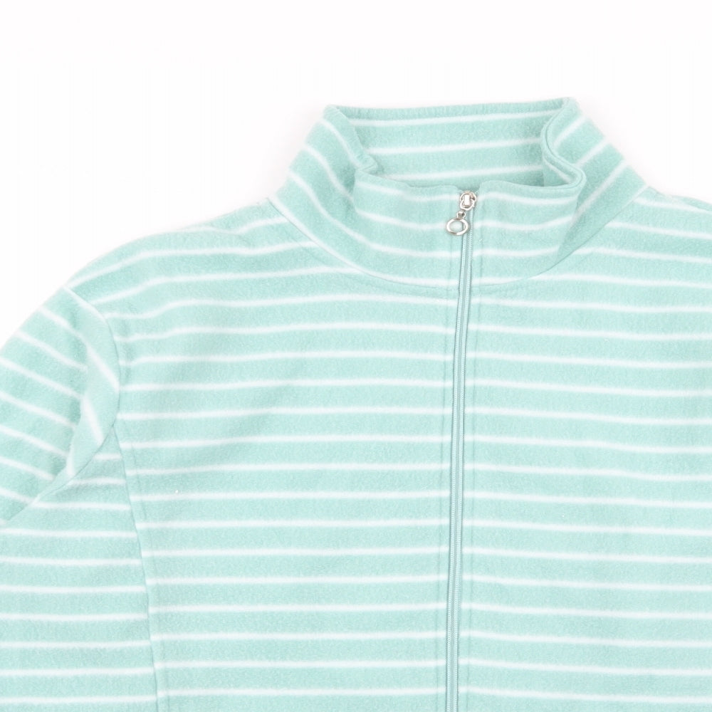 Womens UK Size L Anne De Lancay Blue Full Zip Jumper