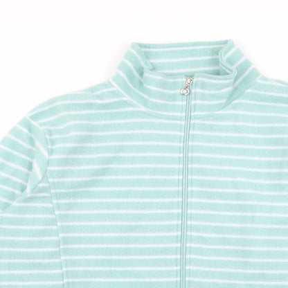 Womens UK Size L Anne De Lancay Blue Full Zip Jumper