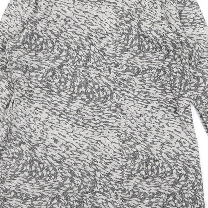 Womens UK Size 8 M&S Grey Basic T-Shirt