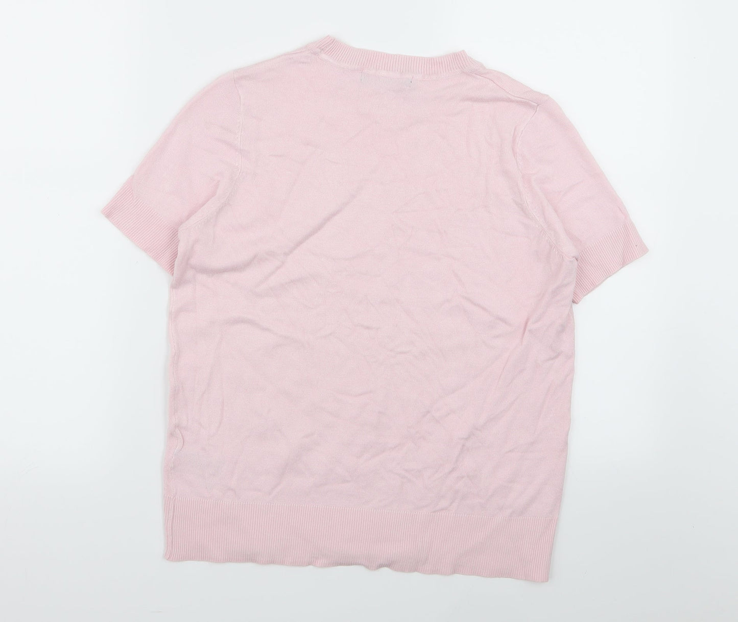 M&S Womens Pink   Basic T-Shirt Size 10